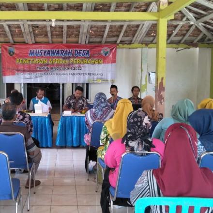 Musdes Penetapan APBDes Perubahan TA. 2022